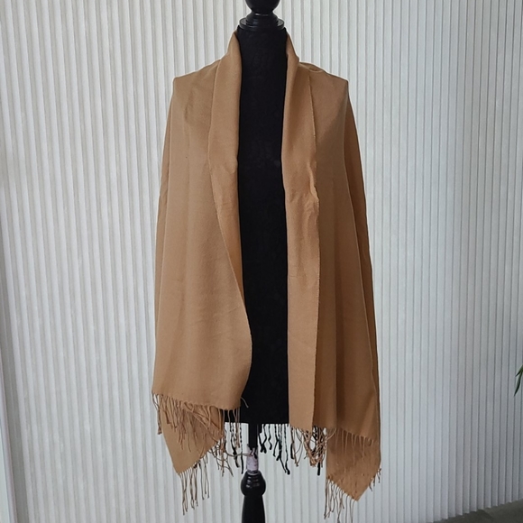 Accessory Street Accessories - Oversize Tan Scarf/Shawl